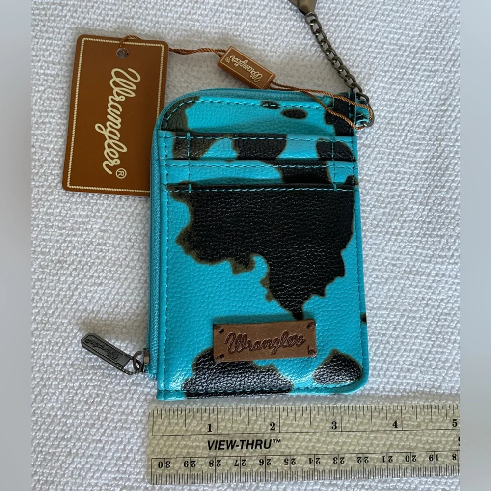 Keychain Wallet By Montana West/Wrangler. Turquoise, Black & A Hint Of Brown NWT - Picture 7 of 8